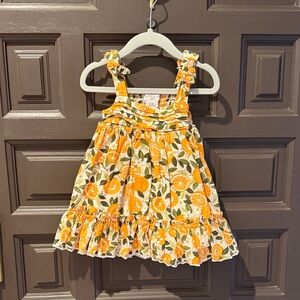 Sincerely Jules Orange and Green Floral Dress